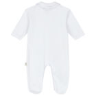 Baby Girls White Floral & Strawberry Babygrow, 1, hi-res